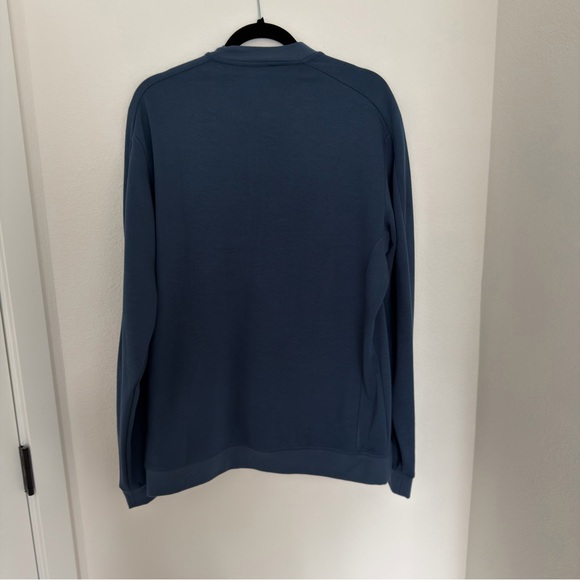 Adidas Go To Quilted Full Zip Bomber Jacket Blue Size Large Men’s - Picture 6 of 9